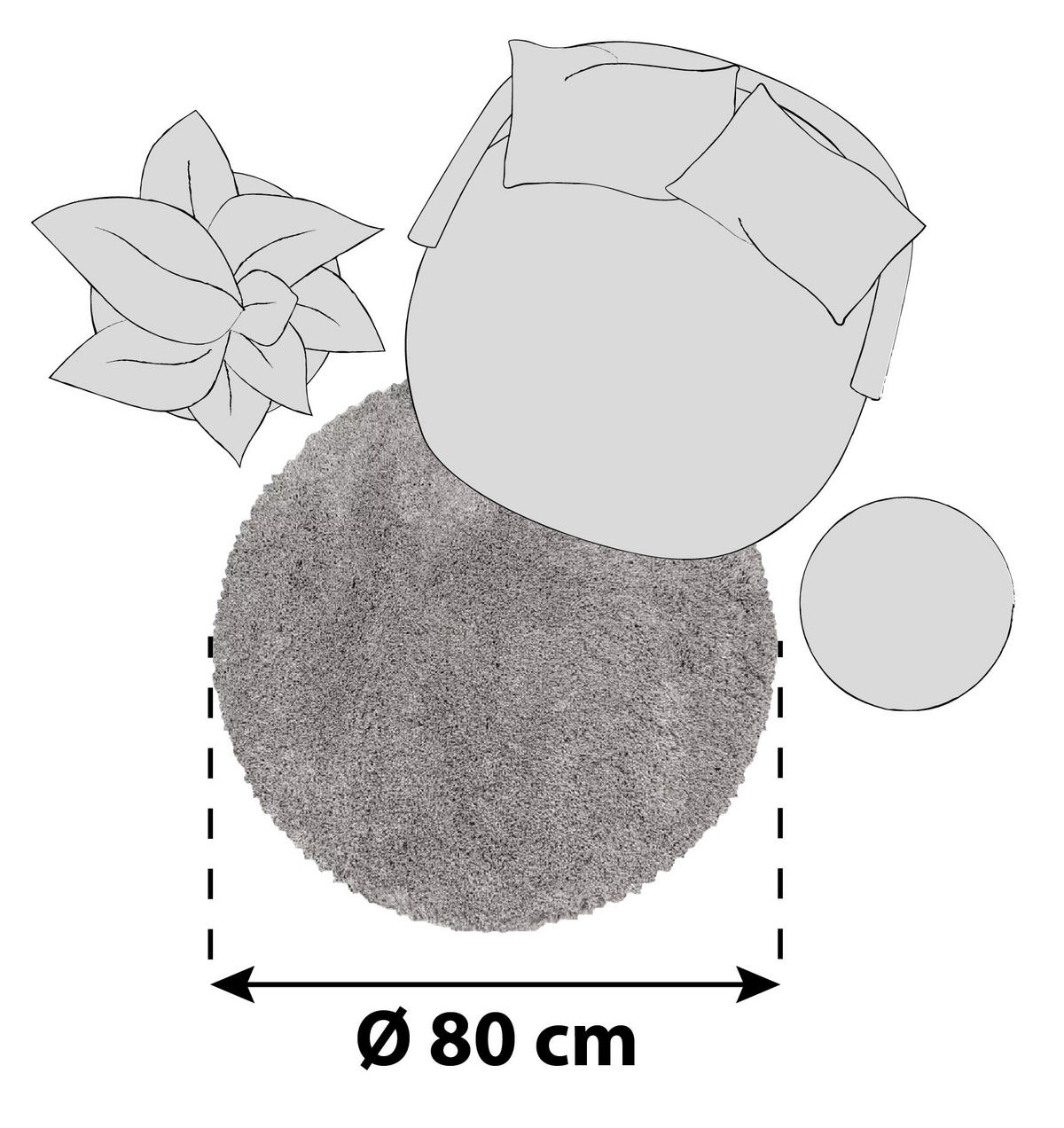 HOCHFLORTEPPICH 80 cm Fluffy 3500 Beige Beige  - Beige, Basics, Textil (80cm)