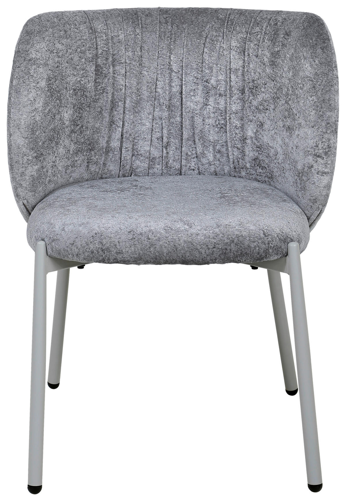 STUHL Chenille Grau  - Grau, Design, Textil/Metall (56,5/77/57cm) - Stylife