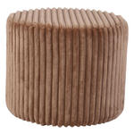 HOCKER in Holz, Textil Hellbraun  - Hellbraun, Design, Holz/Textil (49,5/41/49.5cm) - Xora