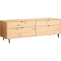 LOWBOARD  in 202,6/63/50 cm  - Eichefarben/Schwarz, Natur, Holz/Metall (202,6/63/50cm) - Cantus