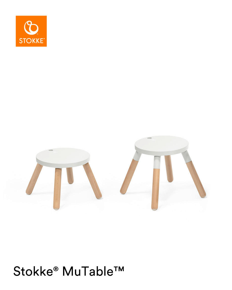 KINDERSTUHL - Naturfarben/Weiß, Basics, Holz (35/42/35cm) - Stokke