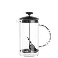 FRENCH PRESS KANVICA  - číra/čierna, Basics, plast/sklo (14/22,5/11,5cm) - Leonardo