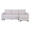 ECKSOFA Moli Creme Mikrofaser  - Creme/Schwarz, Design, Textil/Metall (236/148cm) - Mican