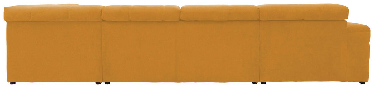 WOHNLANDSCHAFT in Mikrofaser Orange  - Schwarz/Orange, Design, Kunststoff/Textil (175/359/228cm) - MID.YOU