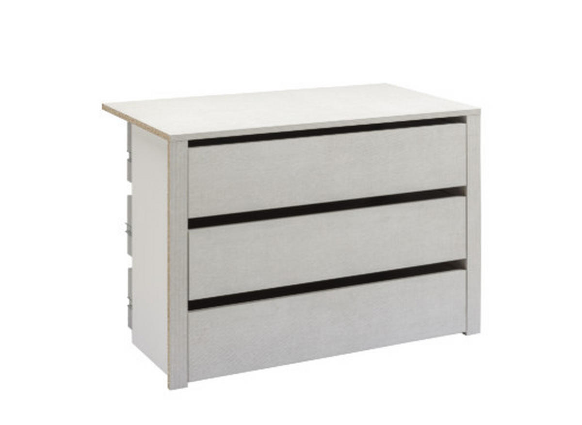 SCHUBKASTENEINSATZ 72,3/69,3/54,1 cm   - Hellgrau, KONVENTIONELL, Holzwerkstoff (72,3/69,3/54,1cm) - Xora