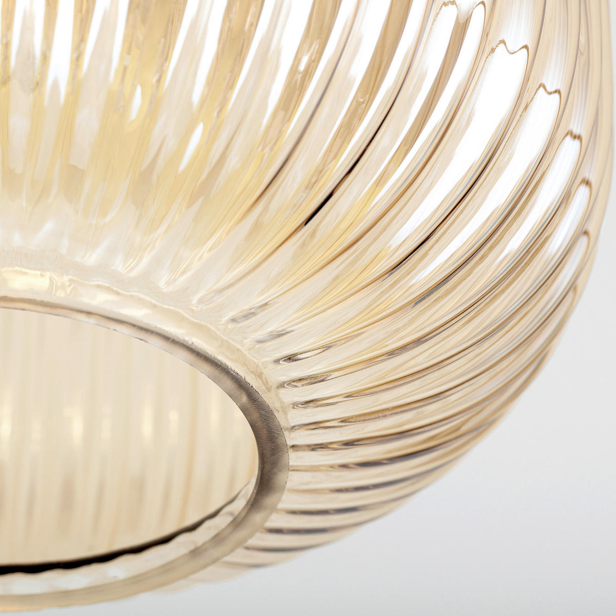 DECKENLEUCHTE Carneval 20/24 cm   - Bernsteinfarben/Bronzefarben, LIFESTYLE, Glas/Metall (20/24cm)