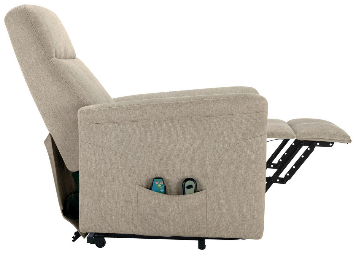 MASSAGESESSEL Mikrofaser Naturfarben    - Schwarz/Naturfarben, KONVENTIONELL, Kunststoff/Textil (72/102/86cm) - MID.YOU