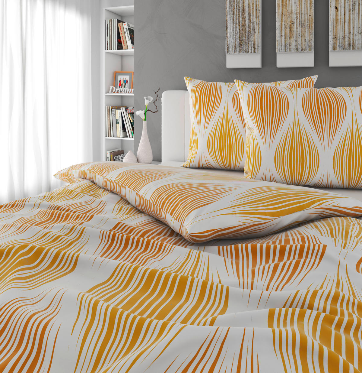 BETTWÄSCHE Satin 200/200 cm  - Gelb, Textil (200/200cm) - Novel