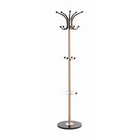 GARDEROBENSTÄNDER in Eichefarben, Chromfarben 37/171/39 cm   - Chromfarben/Eichefarben, Design, Stein/Metall (37/171/39cm)