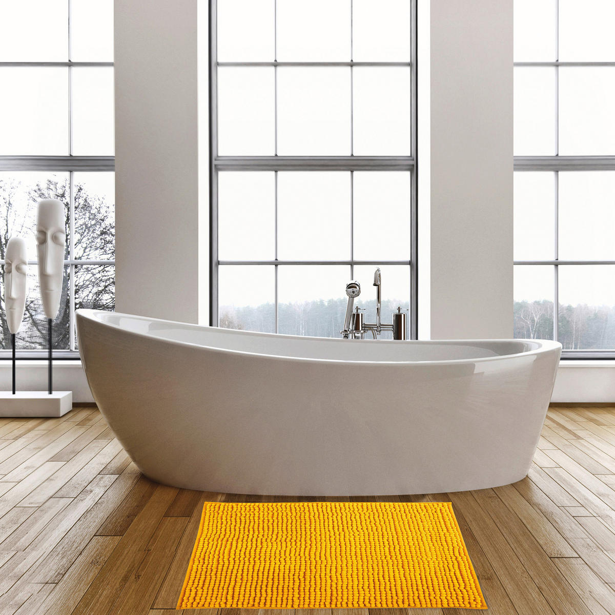 BADEMATTE Gelb 50/80 cm  - Gelb, Basics, Textil (50/80cm) - MSV