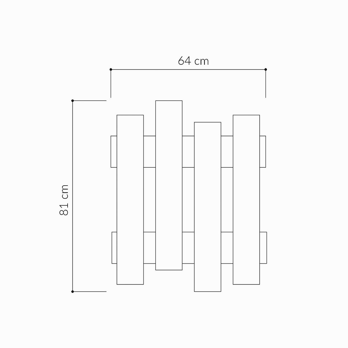 WANDGARDEROBE 64/81/4 cm  - Eichefarben, Design, Holzwerkstoff (64/81/4cm) - Livetastic