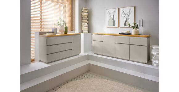 SIDEBOARD 195/82/42 cm  - Kaschmir/Eichefarben, KONVENTIONELL, Holz/Holzwerkstoff (195/82/42cm) - Novel