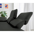 RÉCAMIERE in Echtleder Dunkelgrau  - Chromfarben/Dunkelgrau, Design, Leder/Metall (209/85-109/95-16cm) - Dieter Knoll
