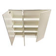 SCHUHSCHRANK Gardasee in 120/110/33 cm - Sandfarben, Design, Glas/Holzwerkstoff (120/110/33cm) - Moderano