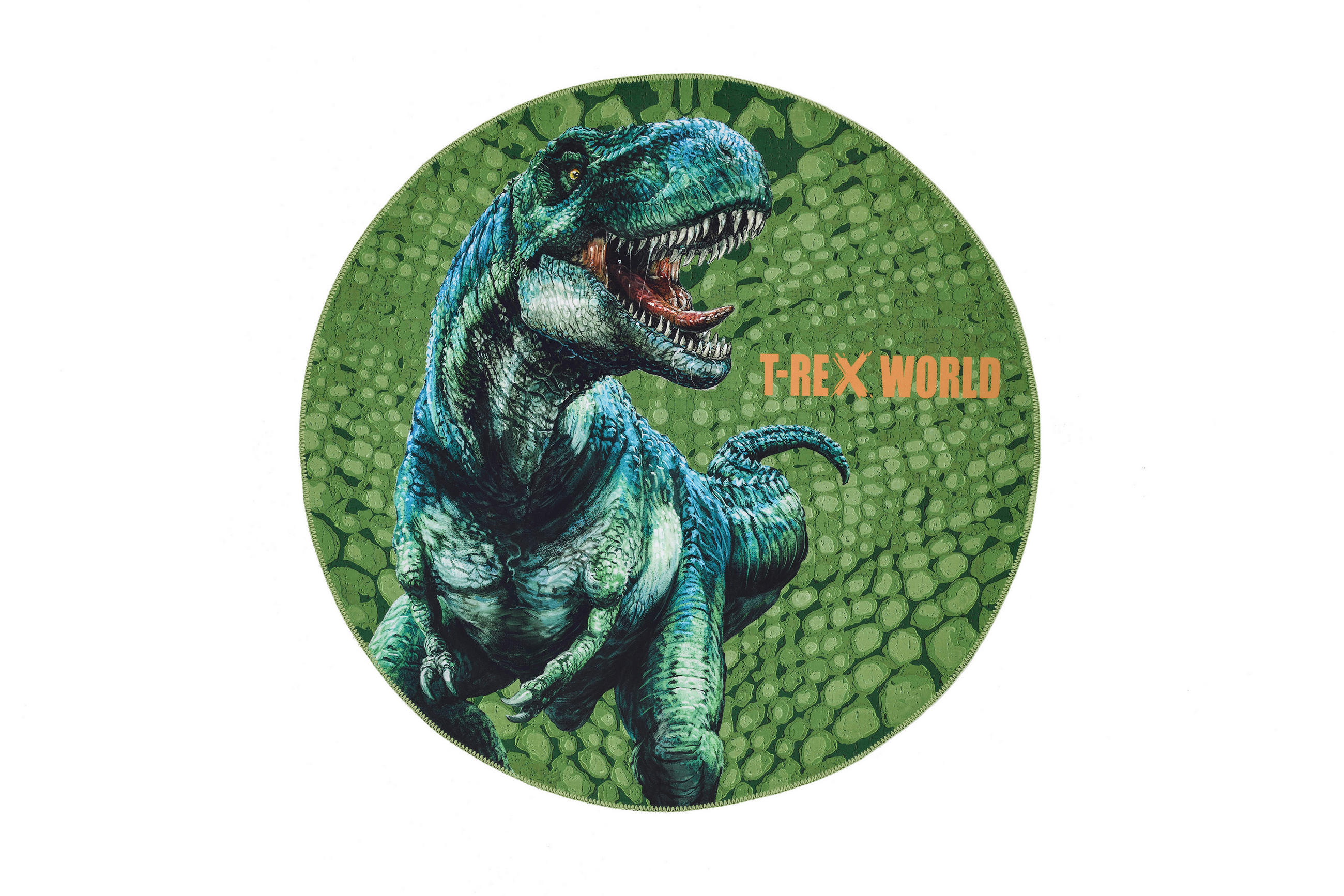 KINDERTEPPICH 100 cm T-Rex World  - Hellgrün, Design, Textil (100cm)