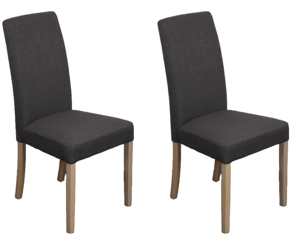 P & B Stuhl-Set Duisburg Sonoma Eiche, Dunkelgrau 42x98x63 cm