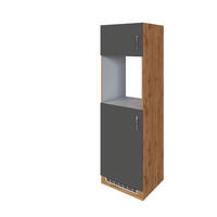 GERÄTEUMBAUSCHRANK 60/200/60 cm  in Anthrazit  - Chromfarben/Anthrazit, Modern, Holzwerkstoff/Metall (60/200/60cm) - Held