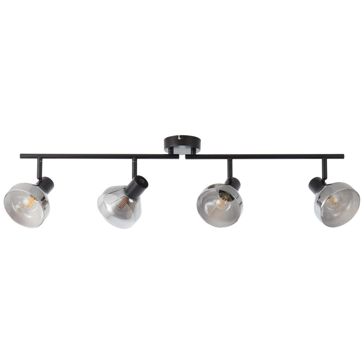 DECKENLEUCHTE     - Schwarz, Design, Glas/Metall (19,5/89/20cm) - Brilliant