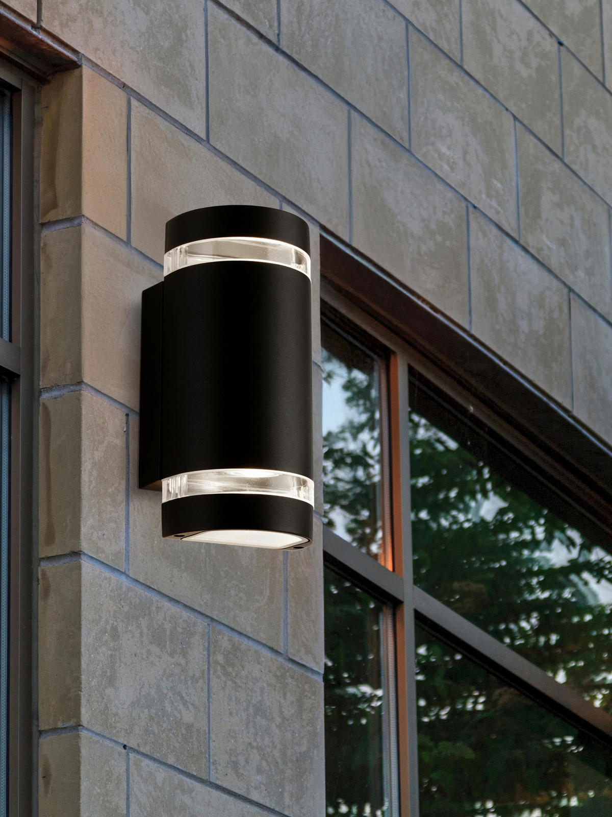 LED-WANDLEUCHTE Match Box  - Klar/Schwarz, Design, Glas/Kunststoff (11/23,5/11cm)