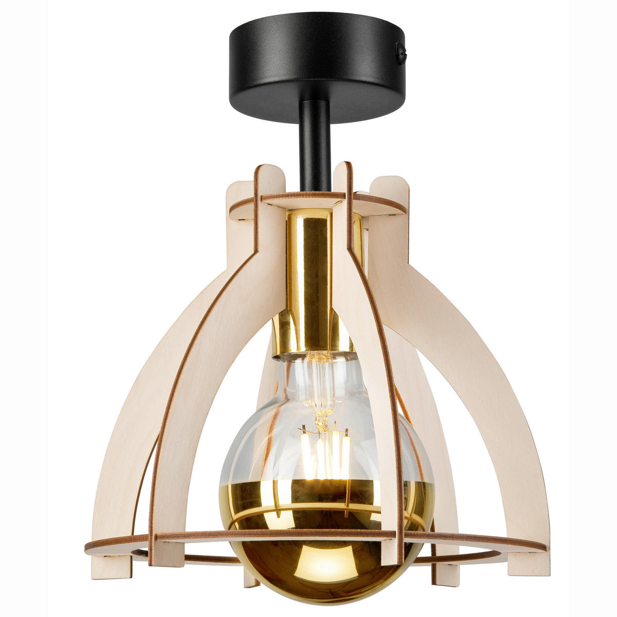 HÄNGELEUCHTE 21/25 cm  - Buchefarben, Natur, Holz (21/25cm)