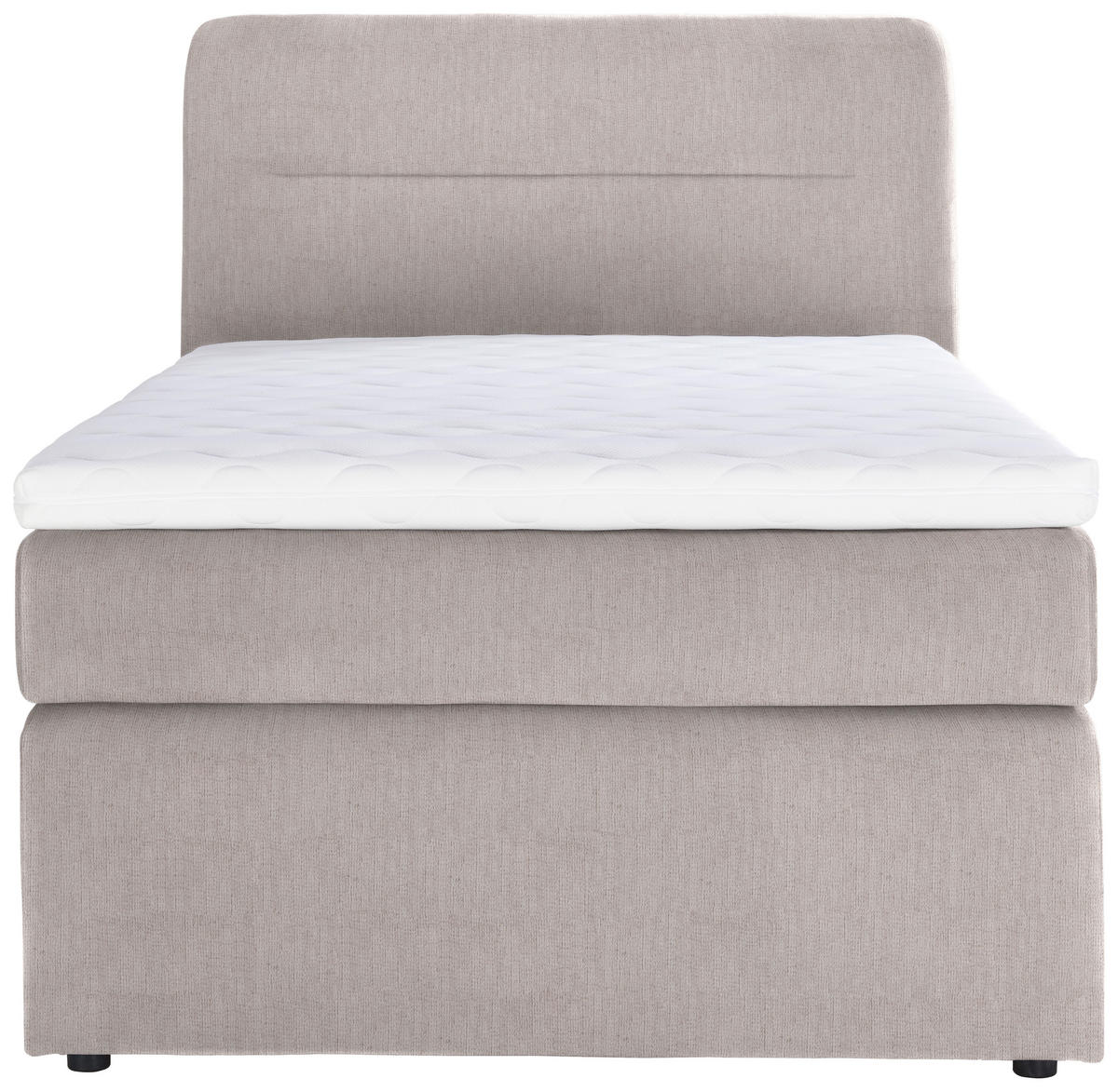 BOXSPRINGBETT 140/200 cm  in Beige  - Beige/Schwarz, Konventionell, Kunststoff/Textil (140/200cm) - Moderano