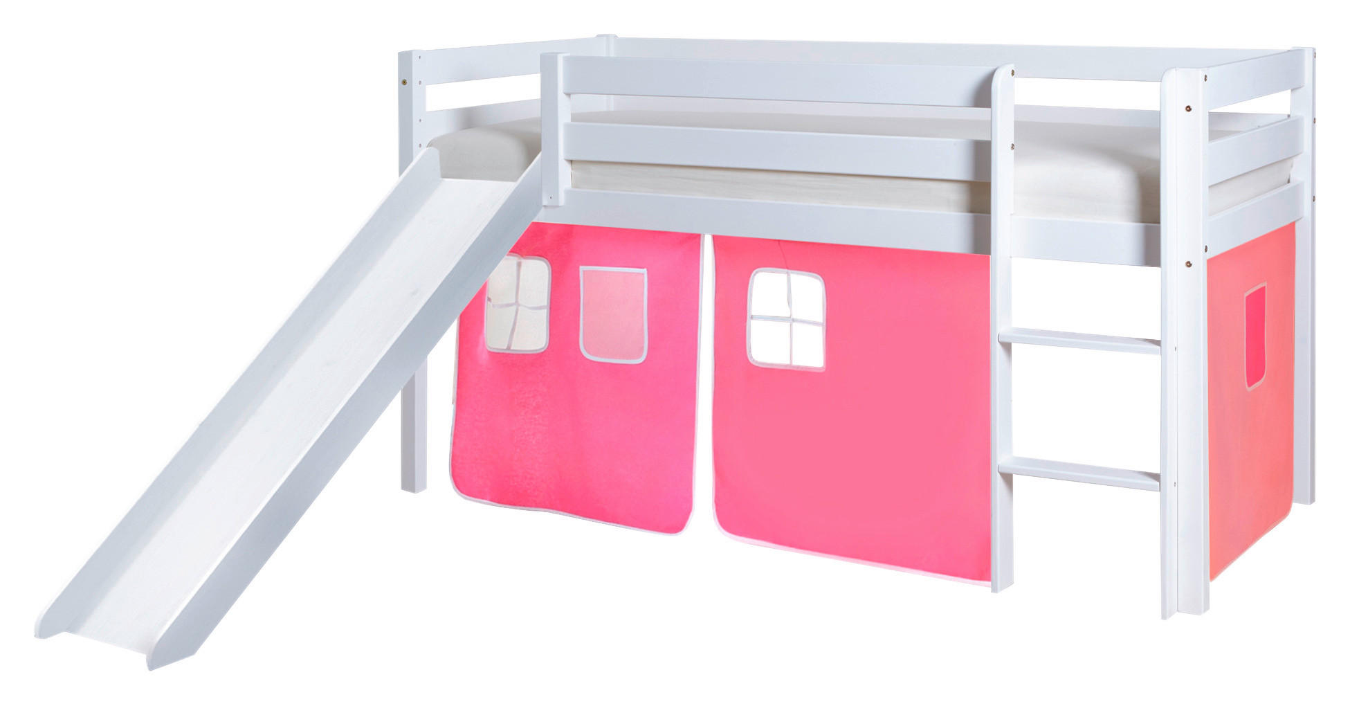 Livetastic Spielbett Ticaa 806062 Manuel Rosa, Weiß, Hellrosa 90x200 cm