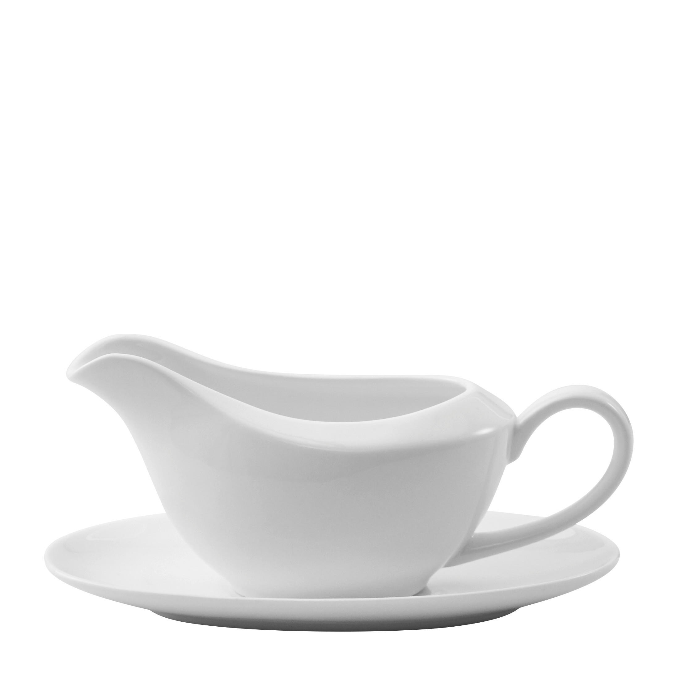 NÁDOBA NA OMÁČKU, kostný porcelán (bone china) - biela, Basics, keramika (0,35l) - Novel