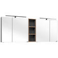 SPIEGELSCHRANK 185/70,3/17,3 cm  - Chromfarben/Eichefarben, KONVENTIONELL, Glas/Holzwerkstoff (185/70,3/17,3cm) - Dieter Knoll