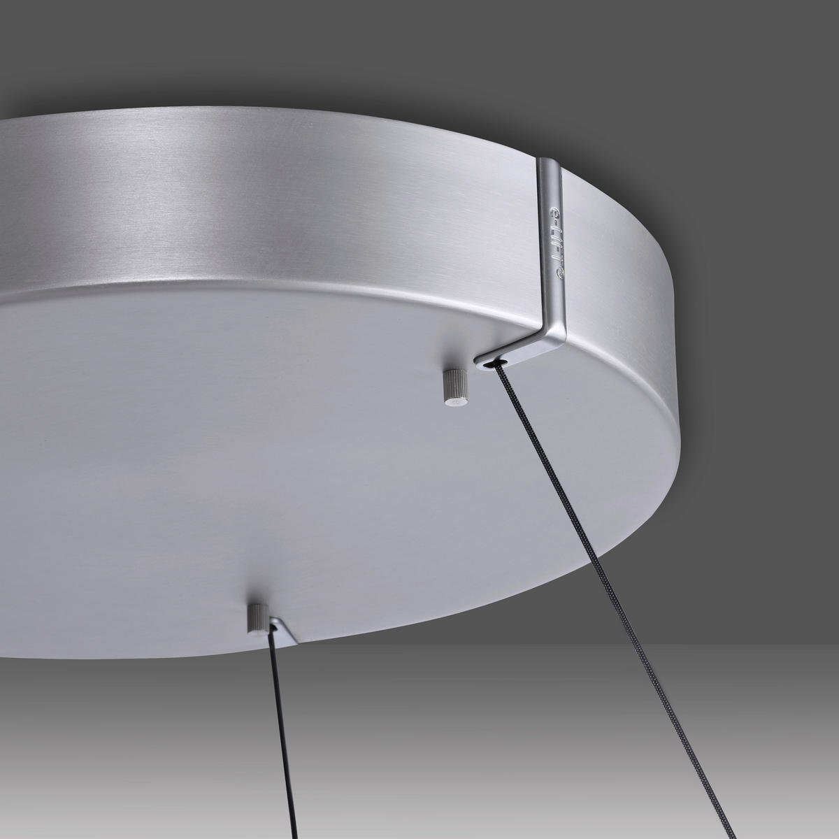 LED-HÄNGELEUCHTE 69,5/69,5/350 cm  - Alufarben, Design, Kunststoff/Metall (69,5/69,5/350cm) - Neuhaus PURE