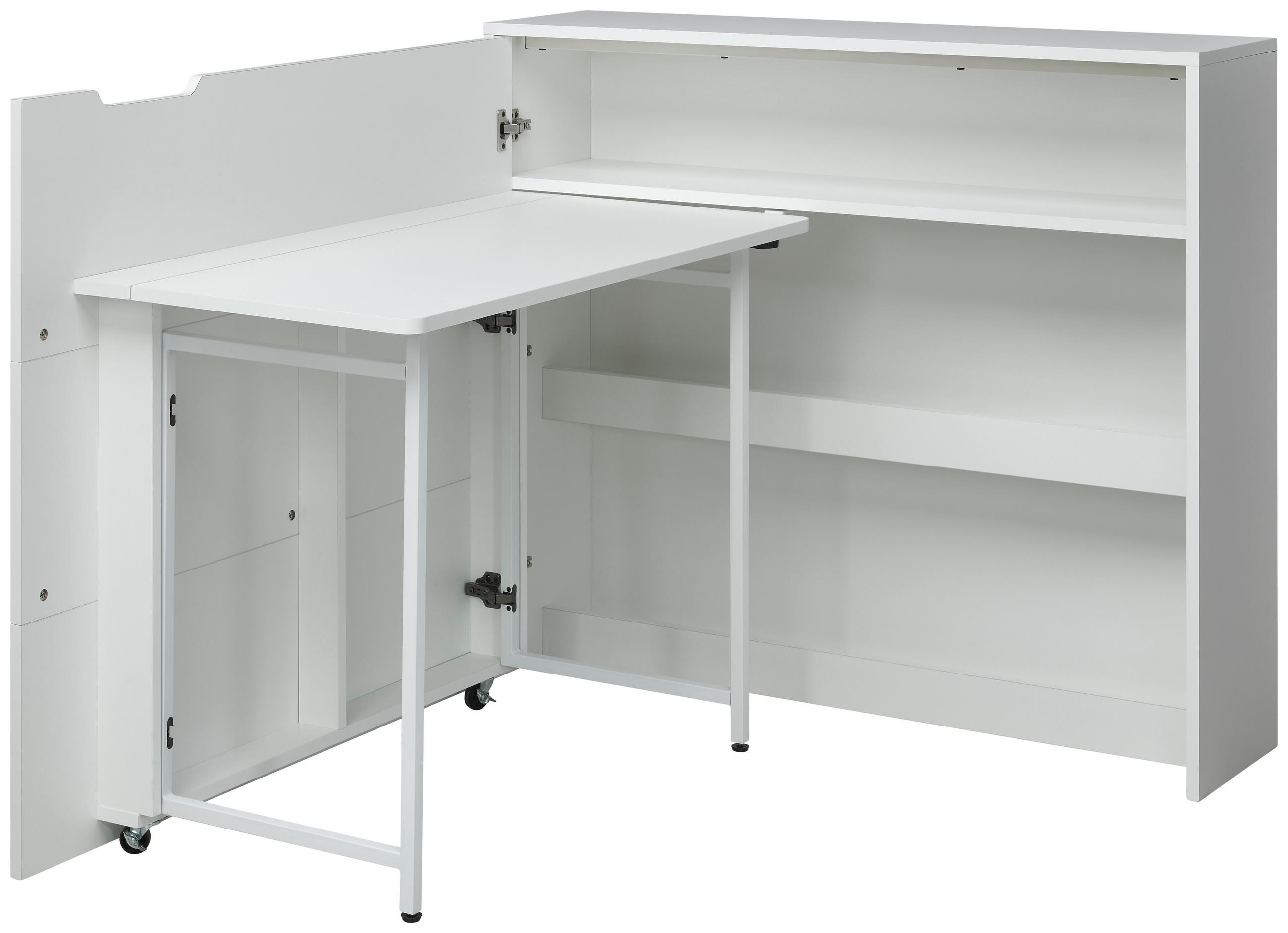 PÍSACÍ STÔL, biela, 115/100/30 cm - biela, Modern, kov/kompozitné drevo (115/100/30cm) - MID.YOU