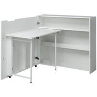 SCHREIBTISCH  Weiß  - Weiß, MODERN, Holzwerkstoff/Metall (115/100/30cm) - MID.YOU