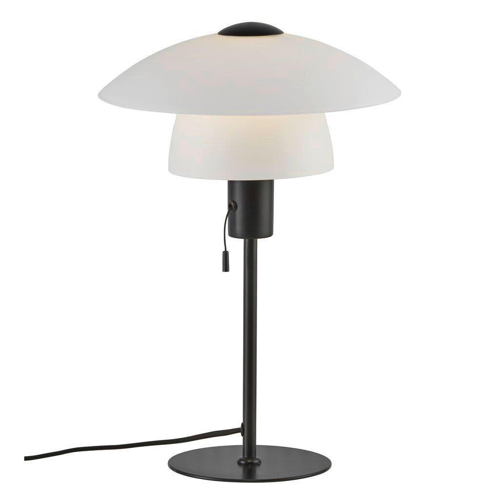 TISCHLEUCHTE VERONA 27,5/40 cm - Schwarz/Weiß, Design, Glas/Metall (27,5/40cm) - Nordlux