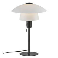 TISCHLEUCHTE VERONA 27,5/40 cm   - Schwarz/Weiß, Design, Glas/Metall (27,5/40cm) - Nordlux
