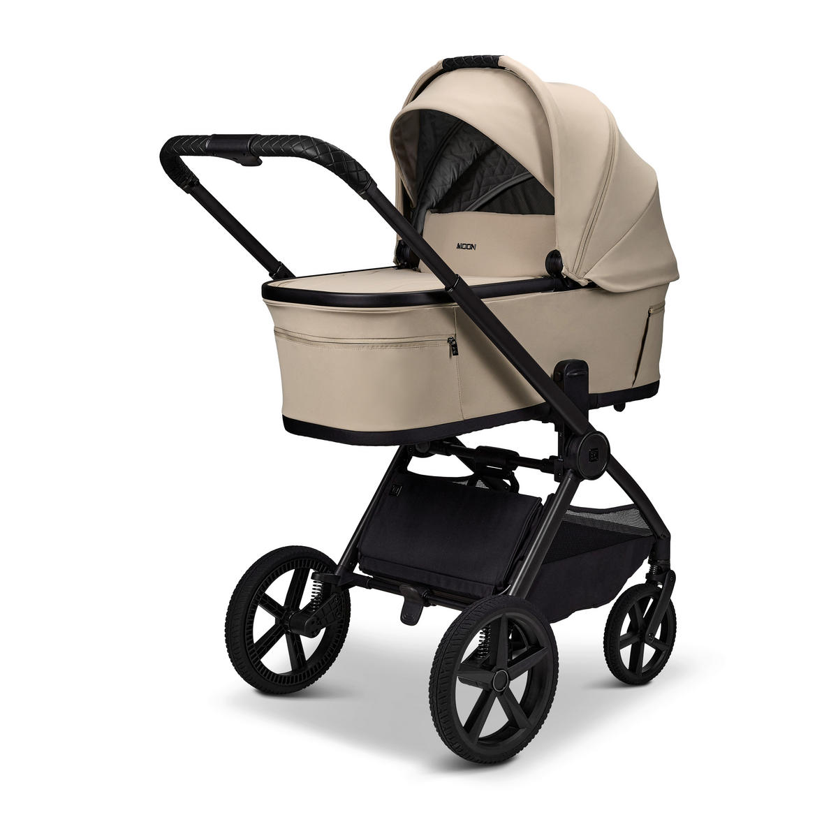 KINDERWAGENSET GIO FOLD ETPU SET  - Sandfarben/Schwarz, Basics, Textil/Metall (120/58/92cm) - Moon Edition