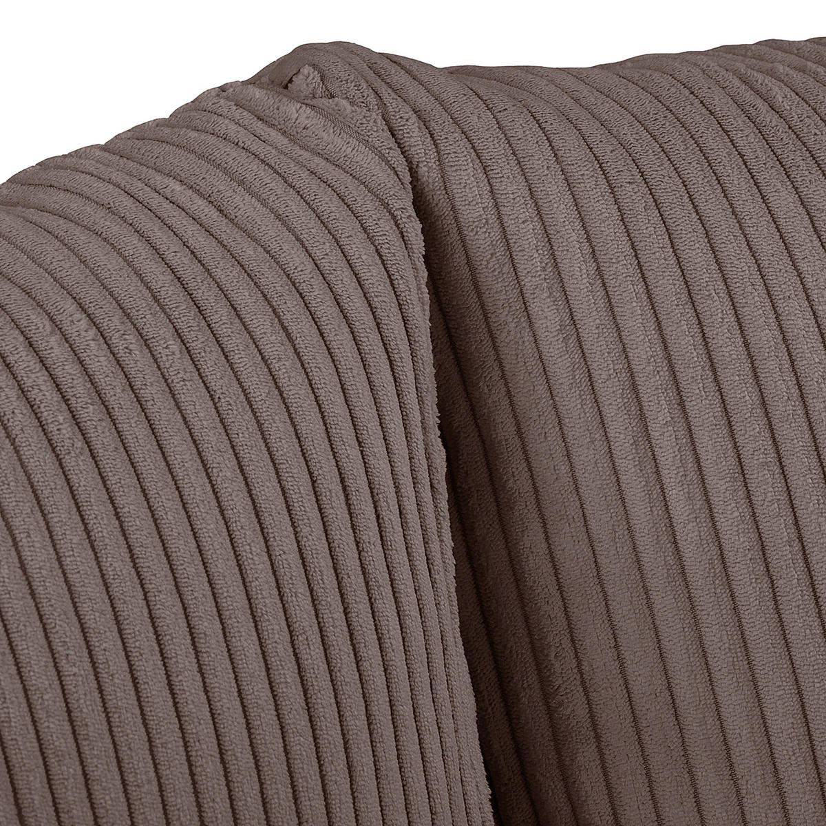 ECKSOFA inkl. Hocker Ariella Braun Cord  - Naturfarben/Braun, Design, Holz/Textil (231/161cm) - Livetastic