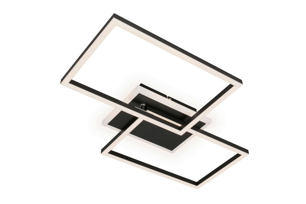 LED PLAFONJERA  - crna, Dizajnerski, metal/plastika (50/38,8/8cm)