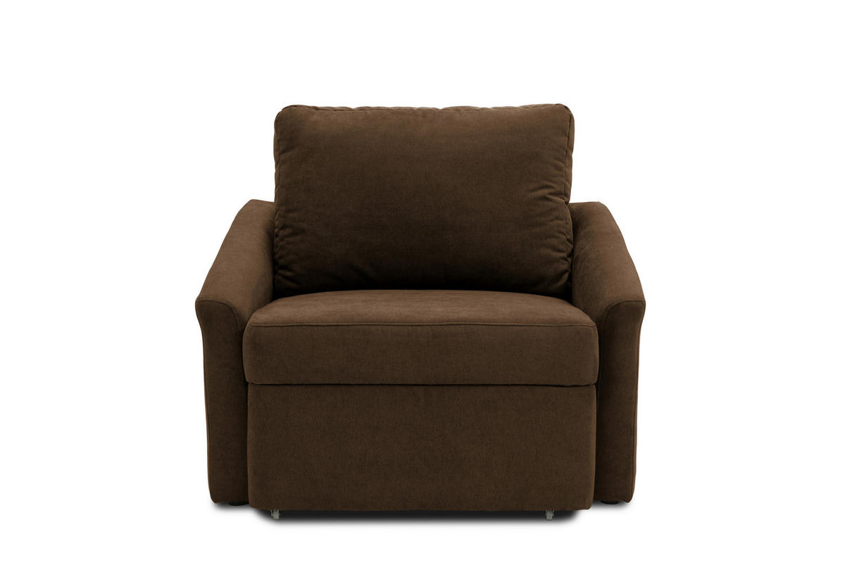 SCHLAFSESSEL RELAX BOX Mikrofaser Braun    - Beige/Schwarz, Basics, Kunststoff/Textil (108/86/96cm) - MID.YOU