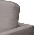 ECKSOFA Taupe Chenille  - Taupe/Silberfarben, KONVENTIONELL, Textil/Metall (143/284cm) - Carryhome