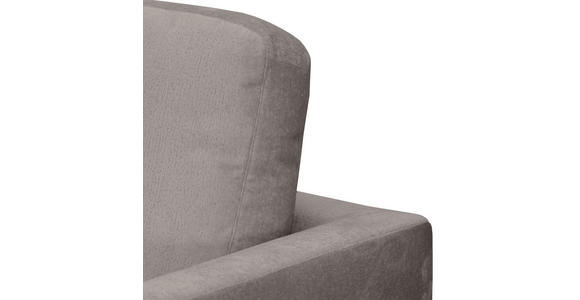 ECKSOFA Taupe Chenille  - Taupe/Silberfarben, KONVENTIONELL, Textil/Metall (143/284cm) - Carryhome