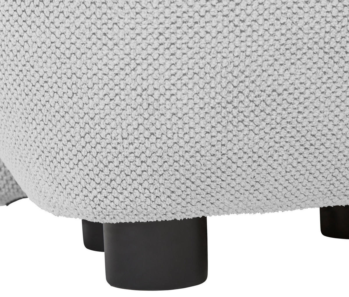 ECKSOFA in Webstoff Creme  - Creme/Schwarz, Modern, Kunststoff/Textil (265/175cm) - MID.YOU