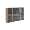 AKTENSCHRANK Anthrazit Hochglanz, Sonoma Eiche  - Anthrazit Hochglanz/Sonoma Eiche, MODERN, Holzwerkstoff (172,6/113,6/33cm) - MID.YOU