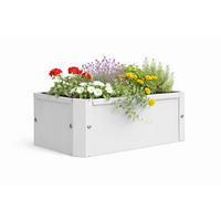 HOCHBEET - Weiss, Modern, Metall (39/16/18cm)