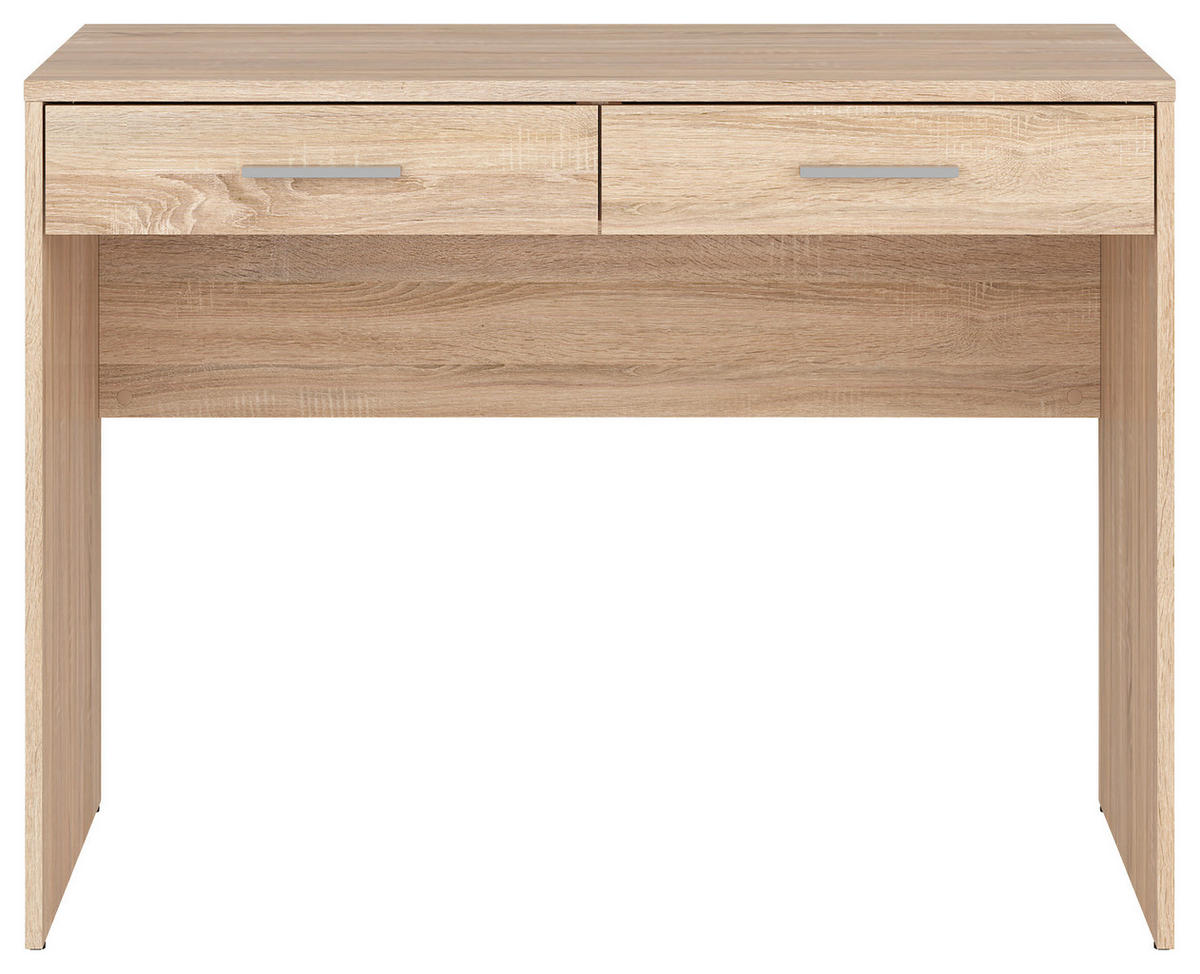 SCHREIBTISCH 100/59/76 cm  in Sonoma Eiche  - Silberfarben/Sonoma Eiche, Design, Holzwerkstoff/Kunststoff (100/59/76cm)