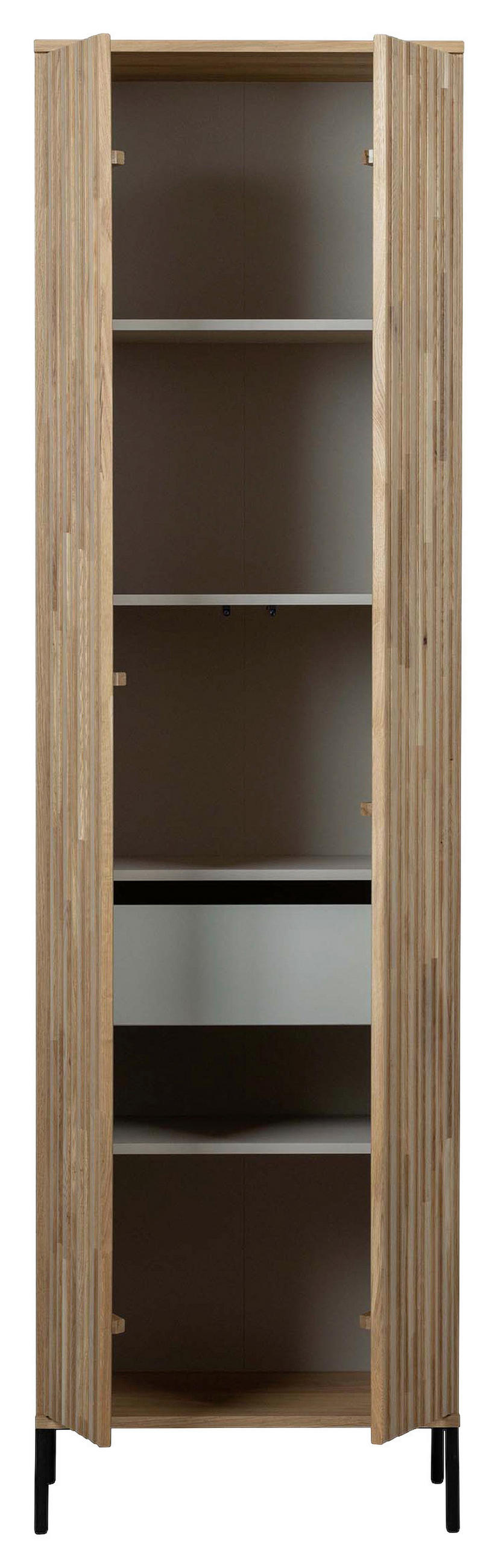 MEHRZWECKSCHRANK 60/210/42 cm  in Eichefarben  - Eichefarben/Schwarz, Design, Holz/Holzwerkstoff (60/210/42cm) - Ambia Home