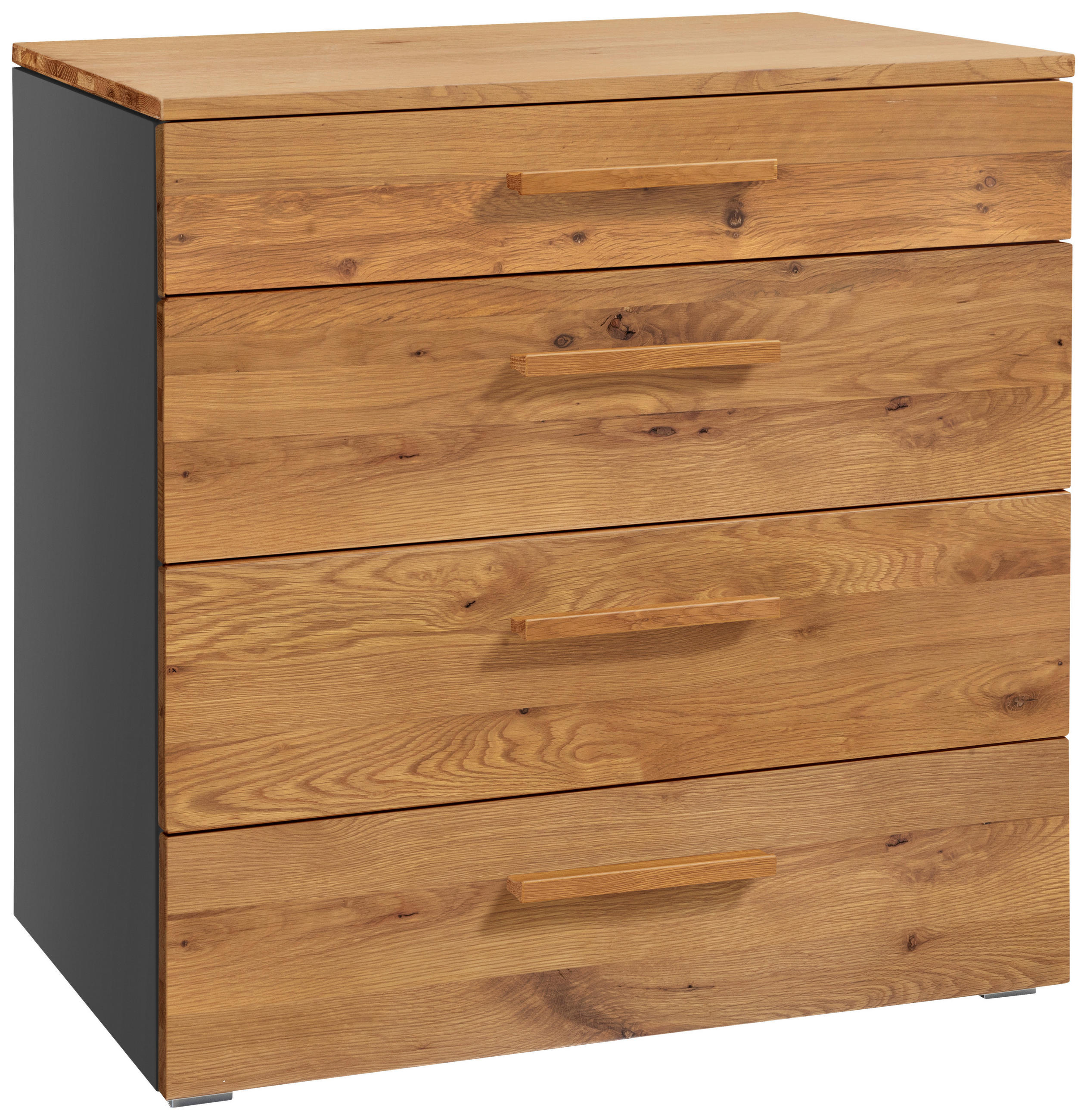 KOMMODE 90/86/50 cm  in Anthrazit, Wildeiche  - Wildeiche/Anthrazit, Design, Holz/Holzwerkstoff (90/86/50cm) - Hasena