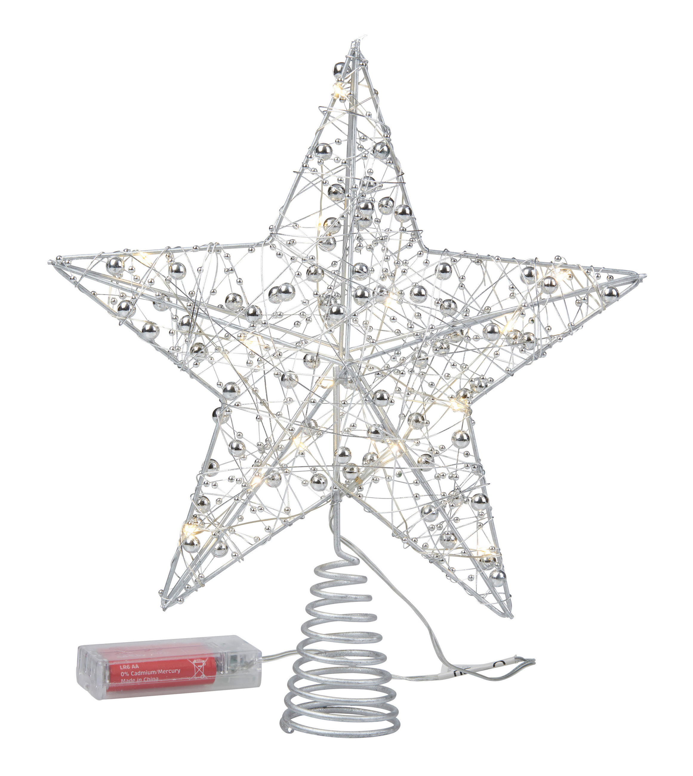 CHRISTBAUMSPITZE  - Silberfarben, Basics (6,00/25,00/27,00cm)