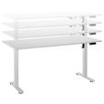 SCHREIBTISCH 137/68/71,5-120 cm Weiß elektrisch höhenverstellbar  - Weiß, MODERN, Holzwerkstoff/Metall (137/68/71,5-120cm) - Carryhome