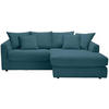 ECKSOFA Petrol Cord  - Petrol/Schwarz, Design, Kunststoff/Textil (235/175cm) - home24