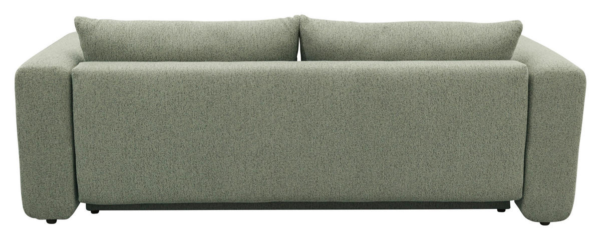 SCHLAFSOFA Flachgewebe Salbeigrün  inkl.  - Salbeigrün/Schwarz, MODERN, Kunststoff/Textil (248/94/109cm) - Carryhome