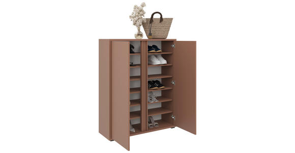 SCHUHSCHRANK 97,5/120/33,8 cm - Terracotta, Design, Holzwerkstoff/Kunststoff (97,5/120/33,8cm) - Xora